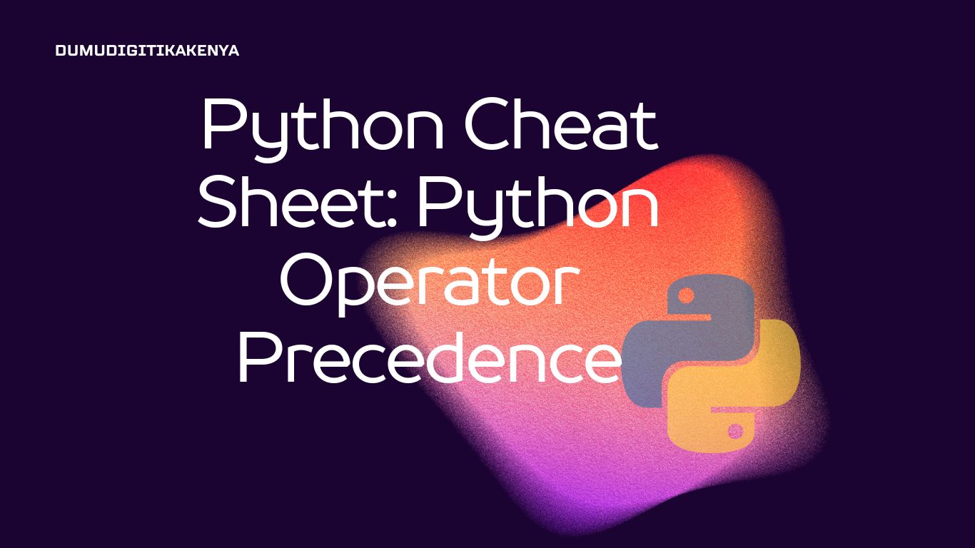 Read more about the article Python Cheat Sheet 107: Python Operator Precedence