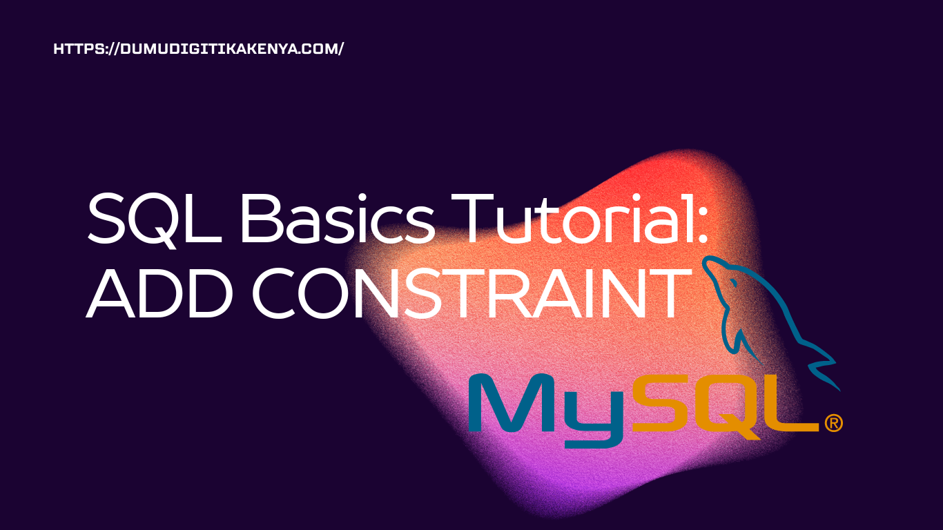You are currently viewing SQL 1.59 ADD CONSTRAINT