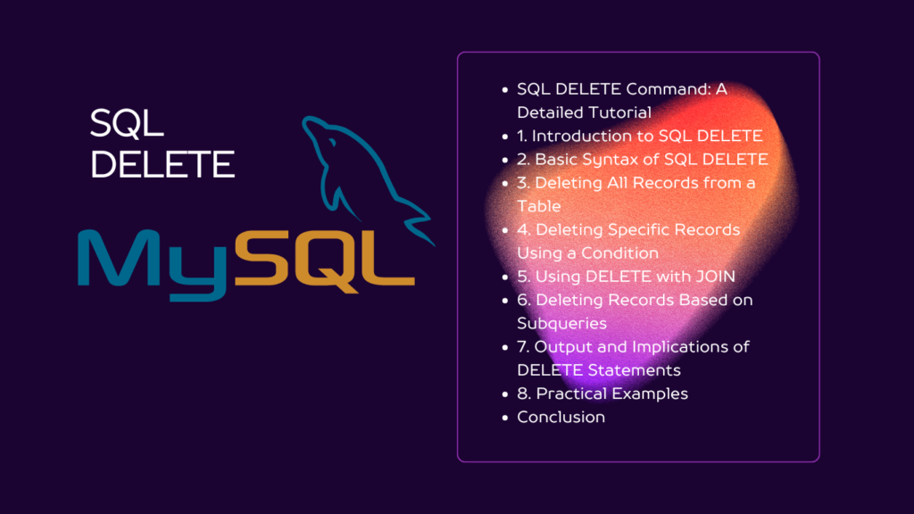 SQL 1.74 SQL DELETE